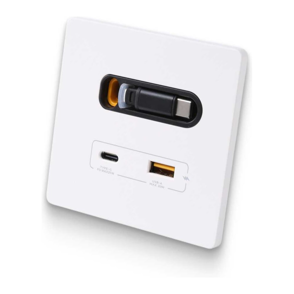 Зарядное устройство DORI кабель Type-C + USB-A + Type-C, белый 53310
