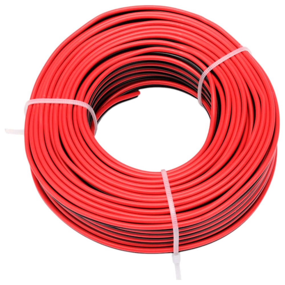 Акустический кабель Cablexpert 2x0.35мм2, 20м, черно-красный, пакет CC-TC2Lx0.35-20M