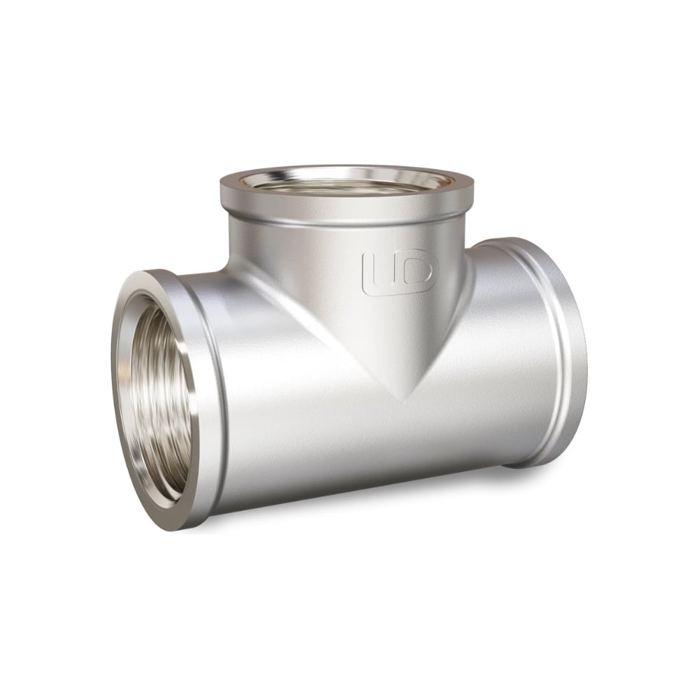 Тройник LD Pride DN25 (1), ВР/ВР/ВР, латунь, никель, в упаковке LD.67.584.25