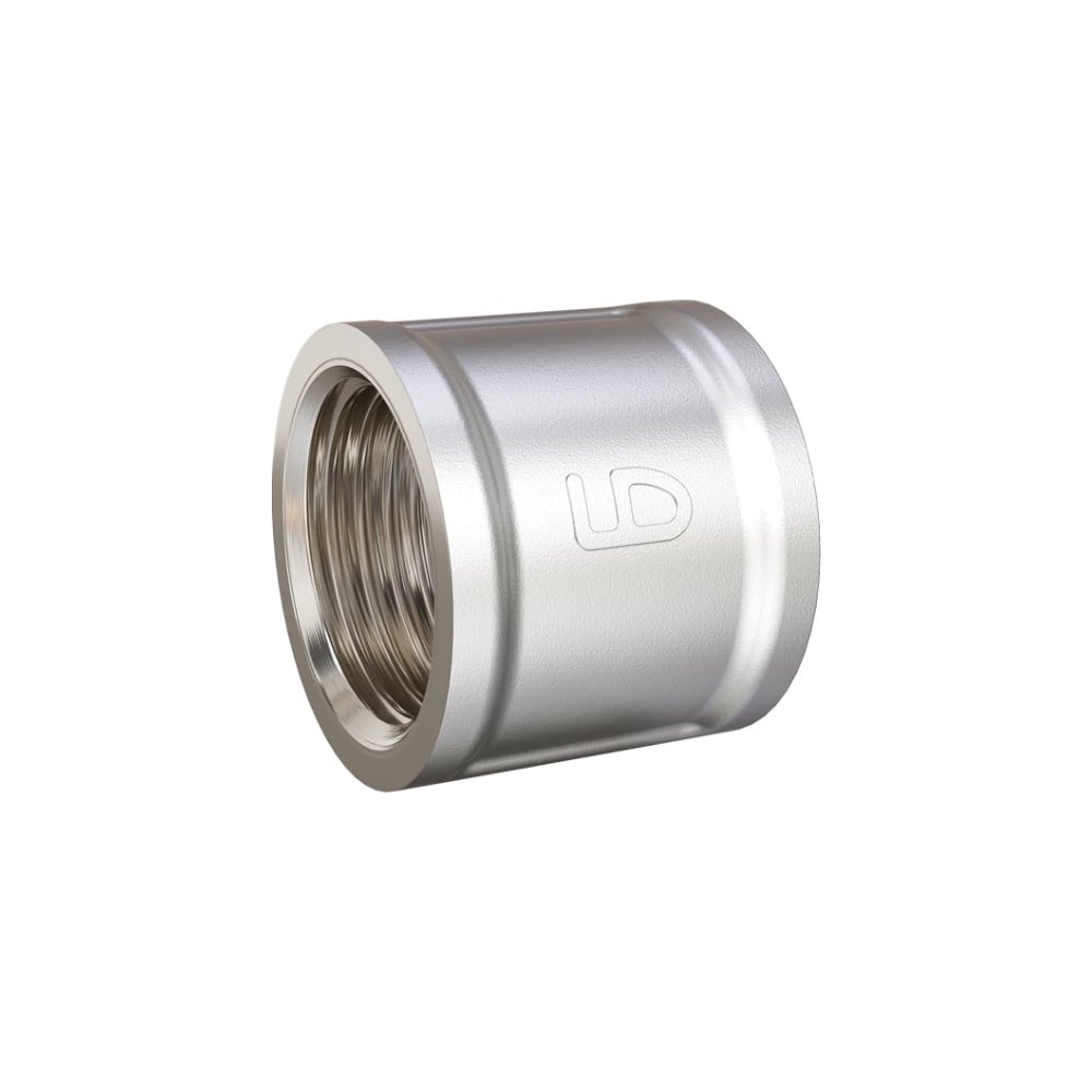 Муфта LD Pride DN32 (1 1/4), ВР, латунь, никель, с биркой LD.67.532.32