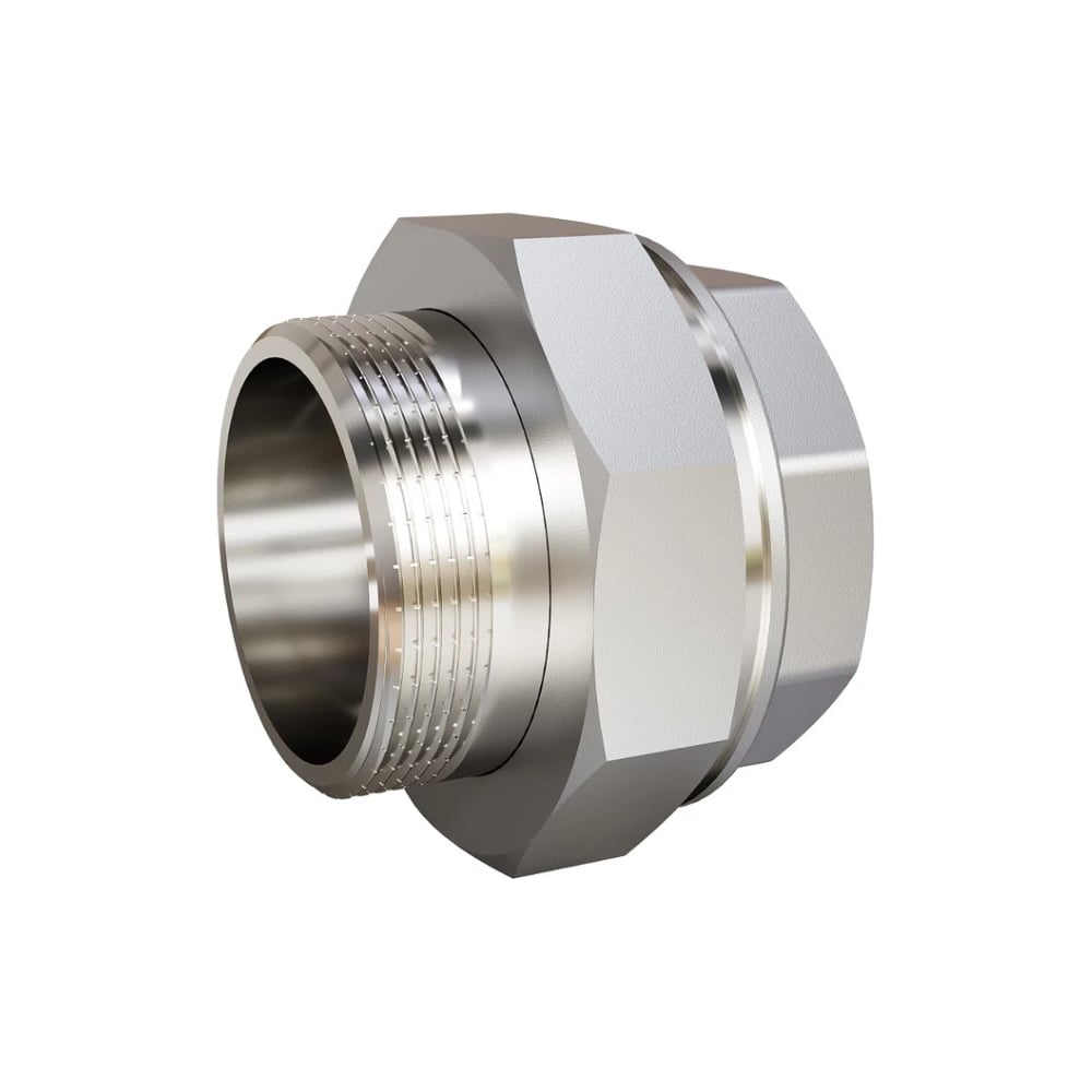 Сгон разъемный (американка) LD Pride DN50 (2), ВР/НР, латунь, никель, в упаковке LD.67.590.50