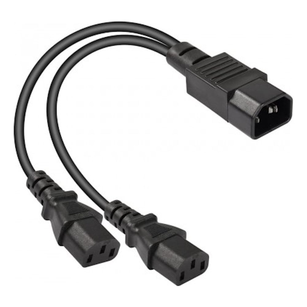 Кабель переходник KS-is IEC-C14 в IEC-C13 + IEC-C13 KS-930B