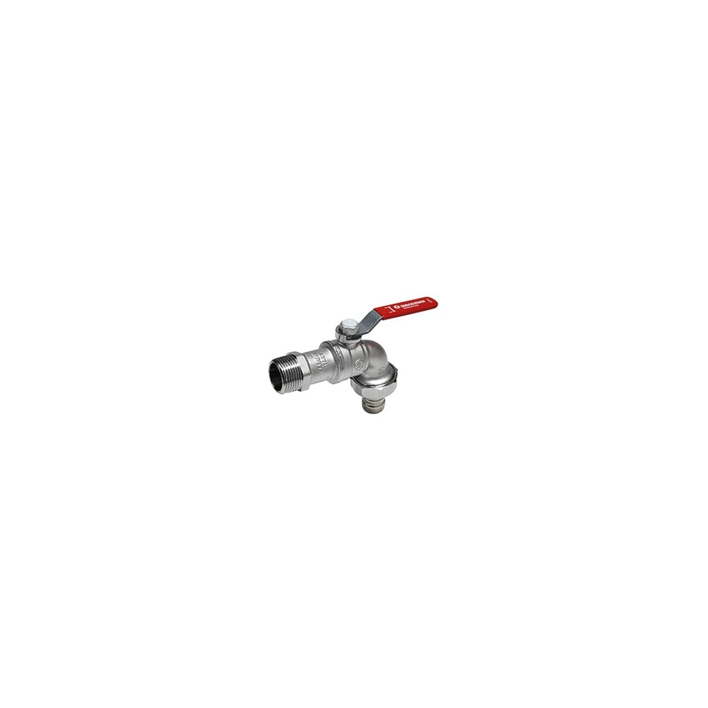 Кран для садового шланга Giacomini 3/4", внутренняя резьба, ручка-рычаг, красная, хромированный R621X014