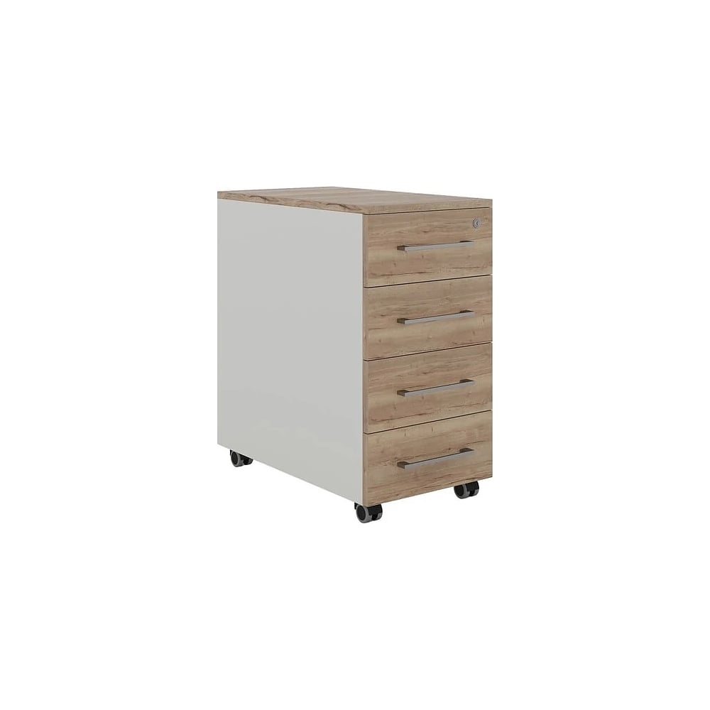 Изображение товара Тумба мобильная Kobor TМ4-40/80 white/natural 220661 Изображение товара Тумба мобильная Kobor TМ4-40/80 white/natural 220661