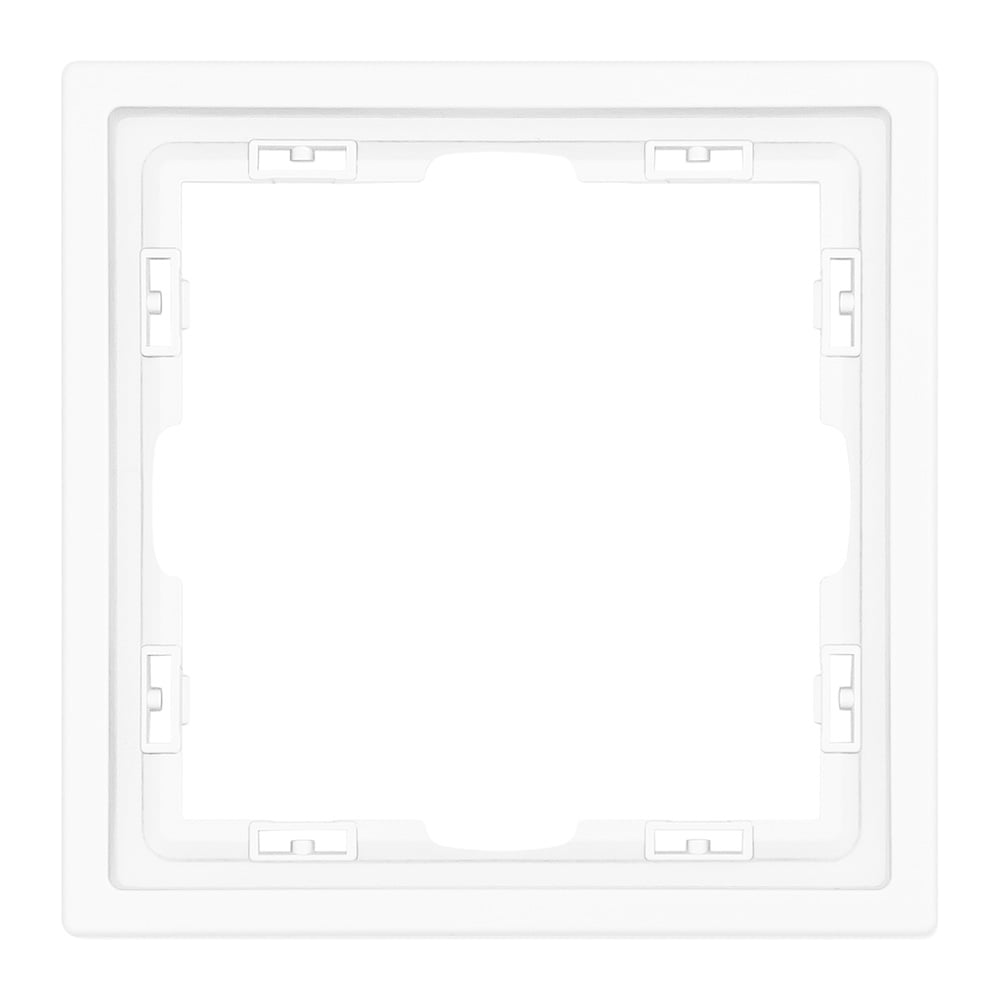 Рамка Vell тонкая белая, пластик, 1 пост, 80х80 мм, модуль, Grand {V702153} 1398325