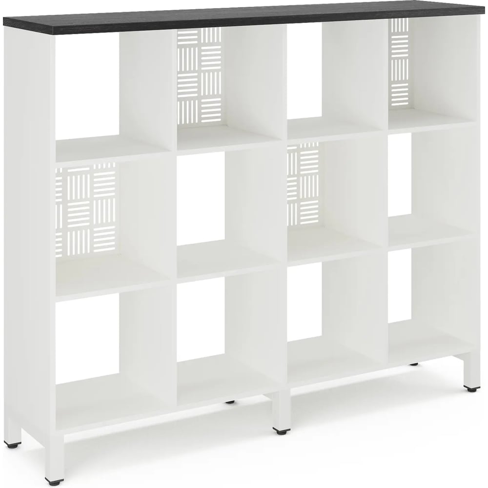 Изображение товара Стеллажная система Kobor SQ-3Х4 white/wood 221514 Изображение товара Стеллажная система Kobor SQ-3Х4 white/wood 221514
