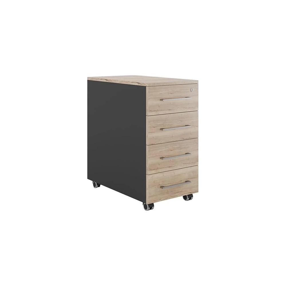 Изображение товара Тумба мобильная Kobor TМ4-40/70 black/natural 220588 Изображение товара Тумба мобильная Kobor TМ4-40/70 black/natural 220588