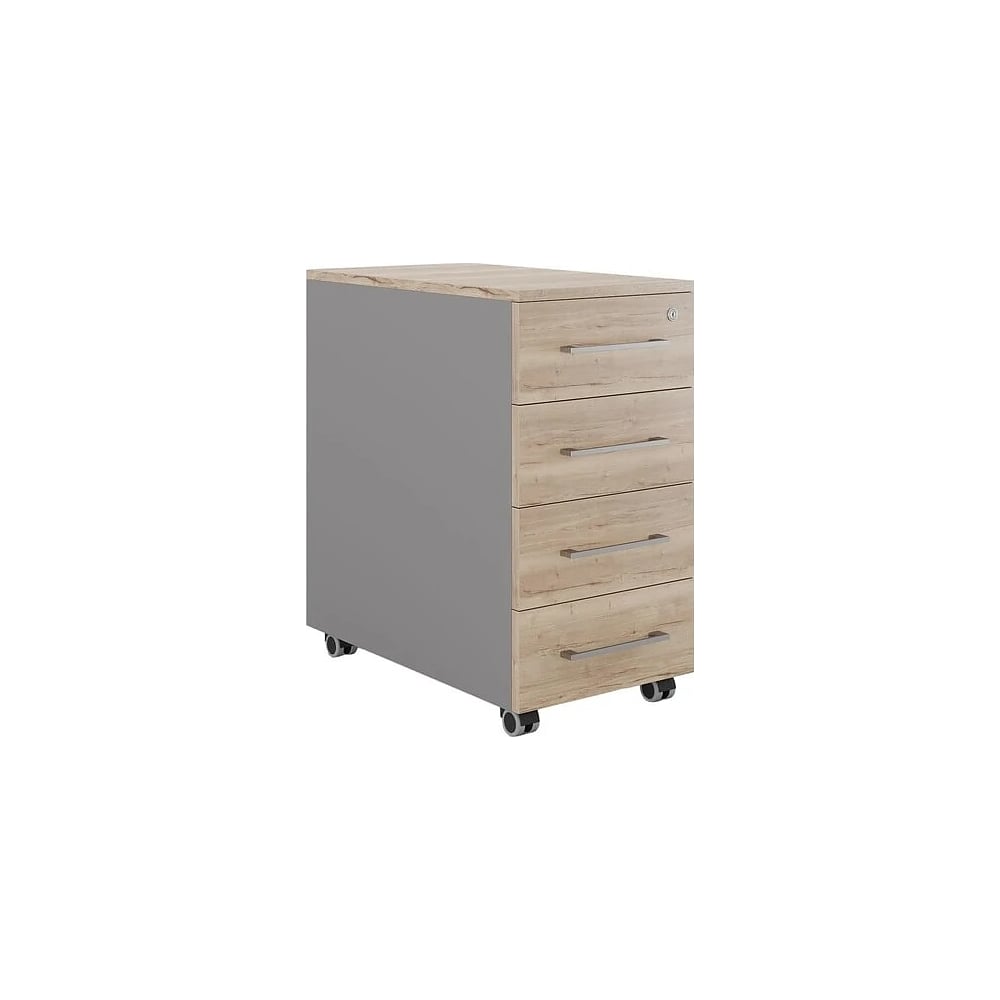 Изображение товара Тумба мобильная Kobor TМ4-40/80 aluminum/natural 220637 Изображение товара Тумба мобильная Kobor TМ4-40/80 aluminum/natural 220637