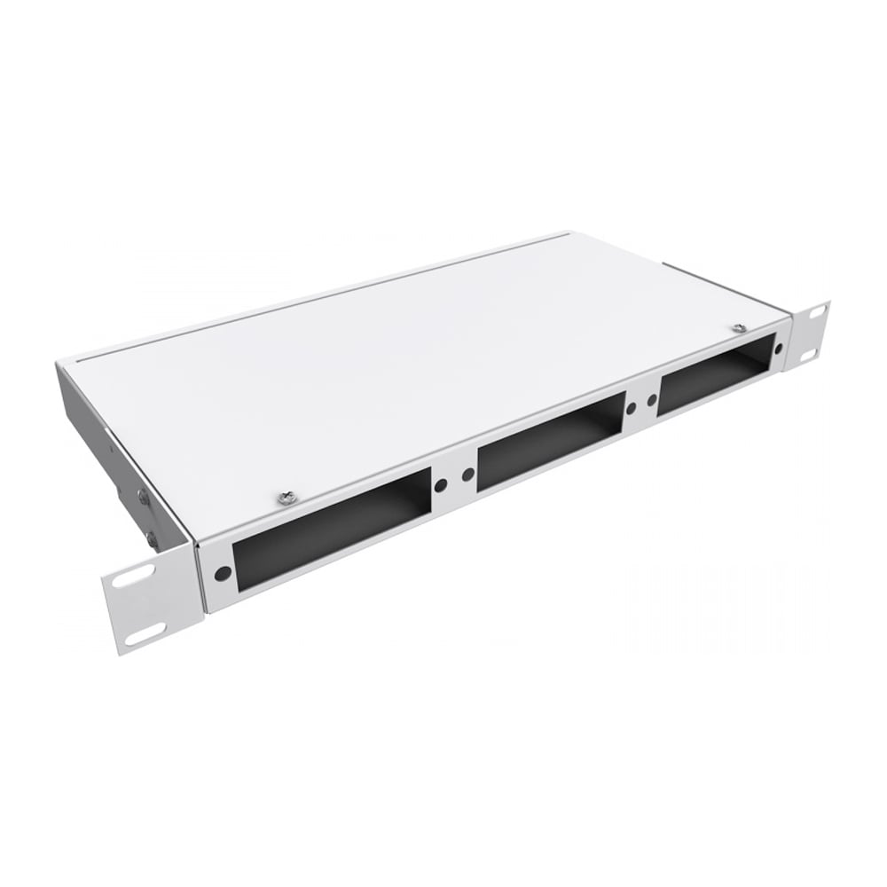Кросс оптический KOSCAB 19'' укомплектованный 1U, 16 портов LC/UPC duplex, 62.5/125 мкм (планки, сплайс-кассета, пигтейлы, КДЗС, адаптеры) серый RAL 7035шт КОС-КС-1U-16-2LC/U-62.5-SP1.5G1AY