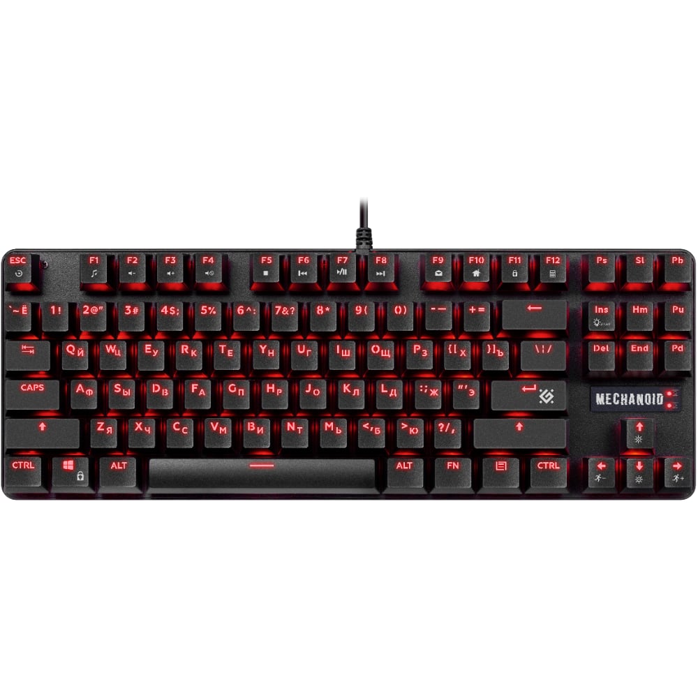 Механическая клавиатура DEFENDER Mechanoid GK-581 RU, черный, 87кн, SNK корич 45581