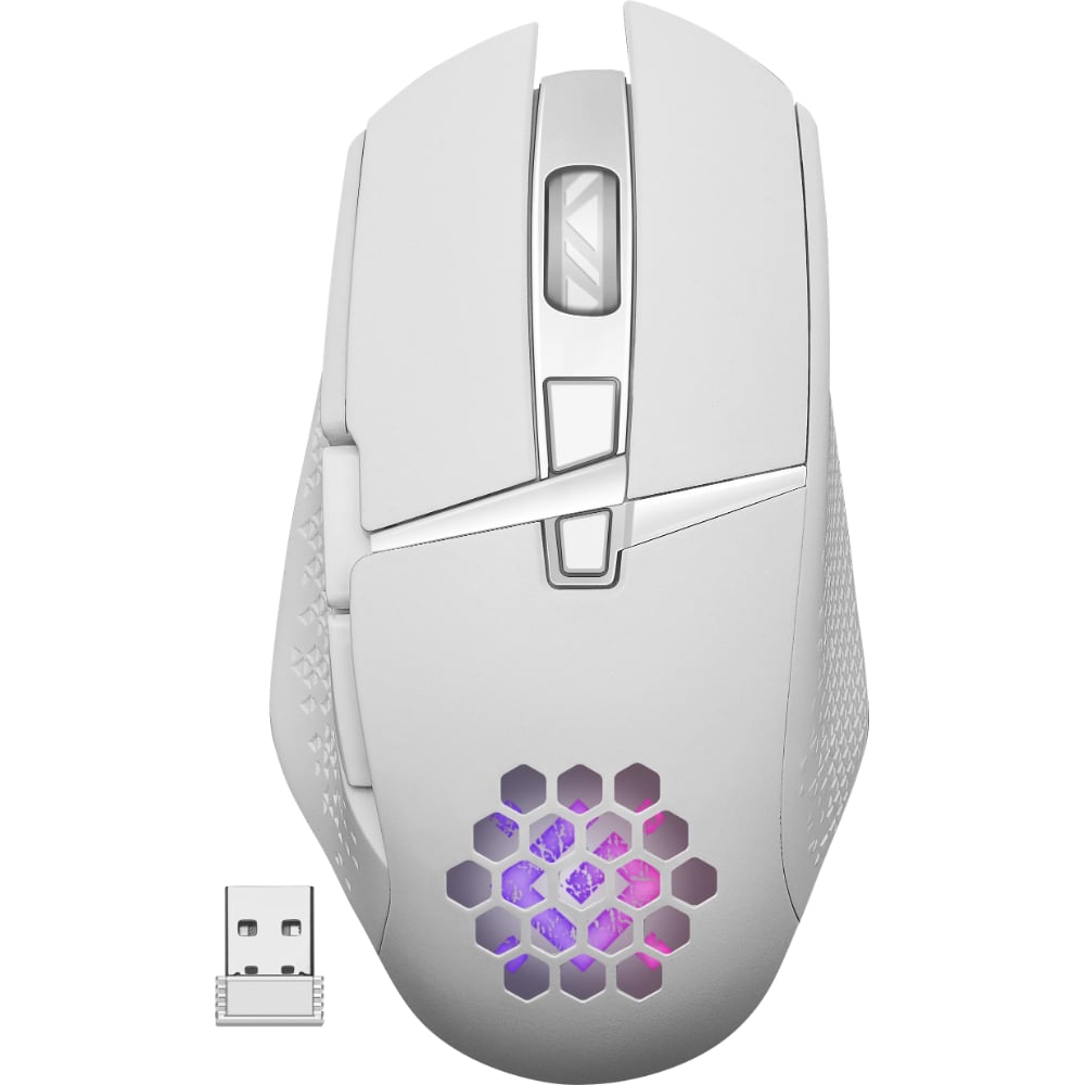 Беспроводная игровая мышь DEFENDER Glory GM-514 белый, LED, 7D, 400 мАч, 3200dpi 52513