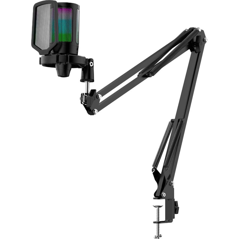 Игровой стрим микрофон DEFENDER Impulse GMC 650 USB, RGB, стойка, провод 1.7 м 64665