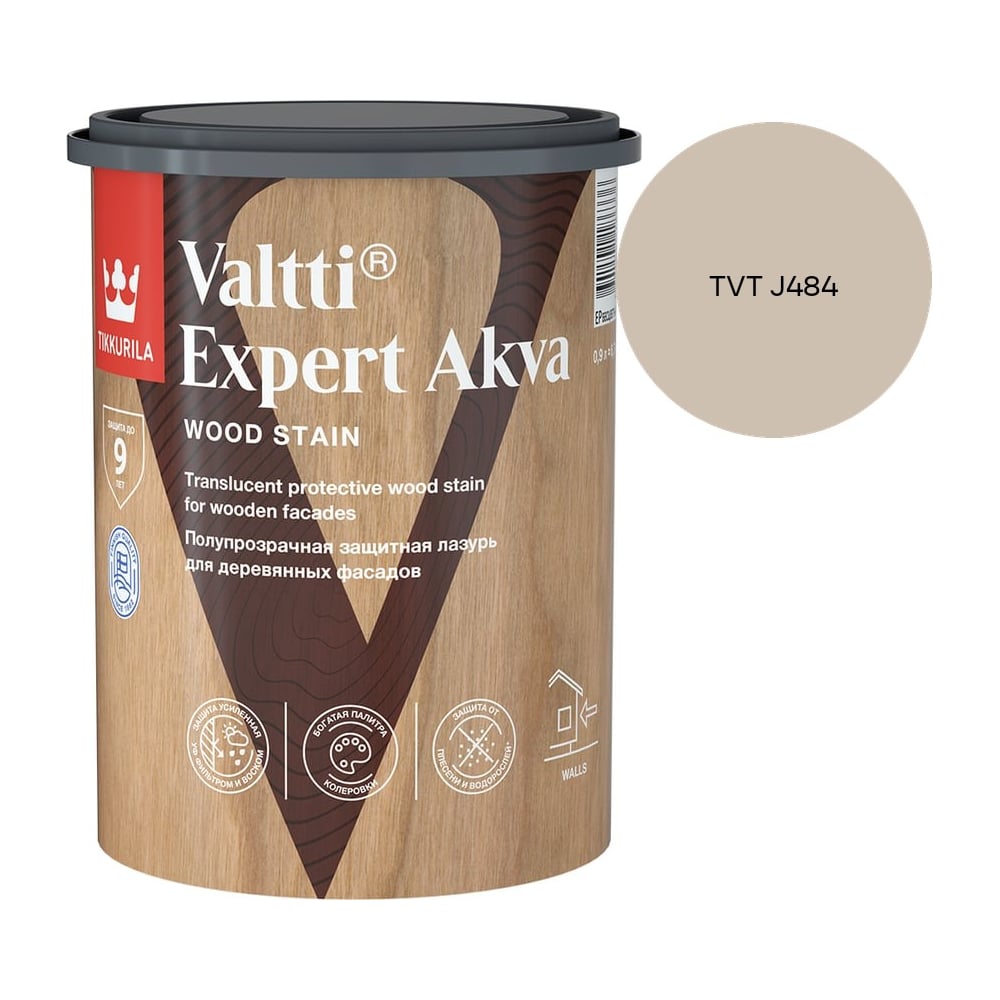 Антисептик Tikkurila VALTTI EXPERT AKVA EP 0,9л 700009571_TVT J484
