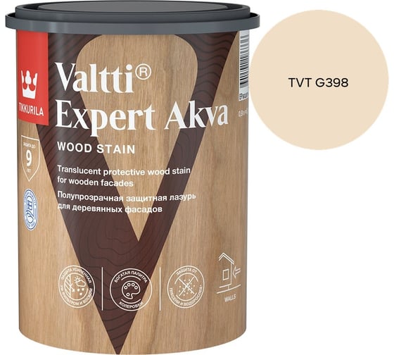 Изображение товара Антисептик Tikkurila VALTTI EXPERT AKVA EP 0,9л 700009571_TVT G398