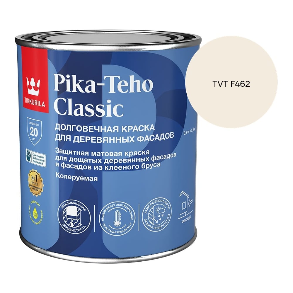 Изображение товара Краска для домов Tikkurila PIKA-TEHO CLASSIC A мат 0,9л 700014059_TVT F462 Изображение товара Краска для домов Tikkurila PIKA-TEHO CLASSIC A мат 0,9л 700014059_TVT F462