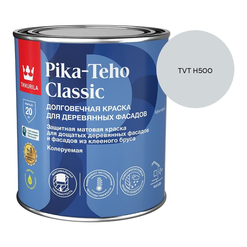 Краска для домов Tikkurila PIKA-TEHO CLASSIC A мат 0,9л 700014059_TVT H500