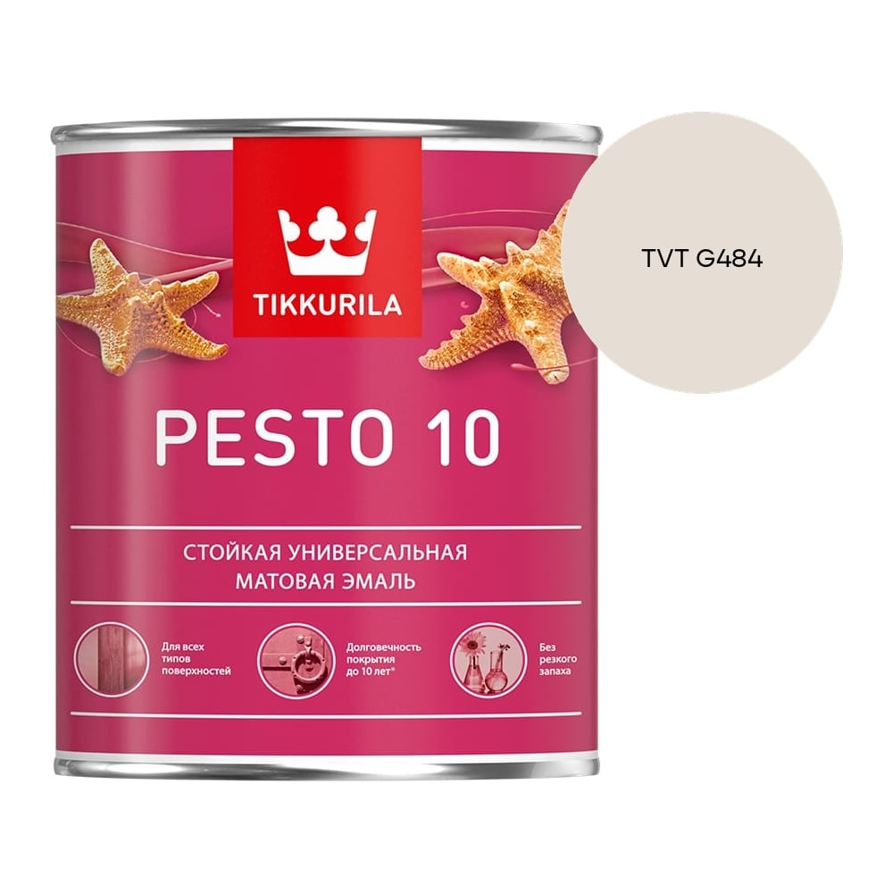 Изображение товара Краска Tikkurila PESTO 10 A матовая 0,9л 700001164_TVT G484