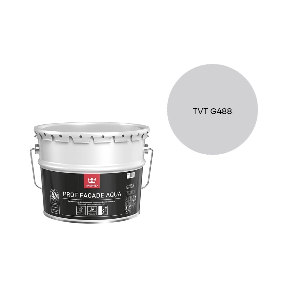 Изображение товара Краска фасадная Tikkurila PROF FACADE AQUA MRA 9л 700001153_TVT G488