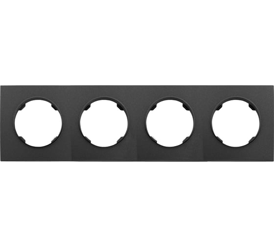 Изображение товара Рамка Bylectrica 4-х местная, серия ПРОВАНС квадрат, ЮЛИГ.735212.502 графит