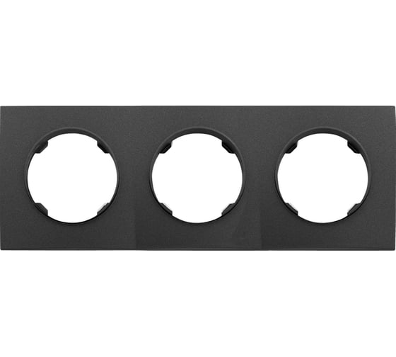 Изображение товара Рамка Bylectrica 3-х местная, серия ПРОВАНС квадрат, ЮЛИГ.735212.500 графит