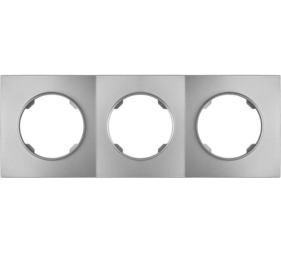 Изображение товара Рамка Bylectrica 3-х местная, серия ПРОВАНС квадрат, ЮЛИГ.735212.500 серебро