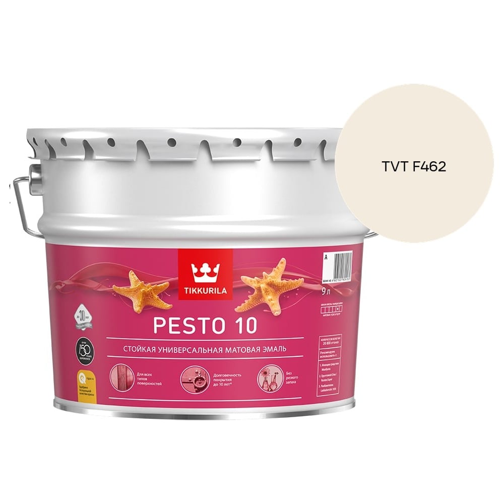 Изображение товара Краска Tikkurila PESTO 10 A матовая 9л 700001166_TVT F462