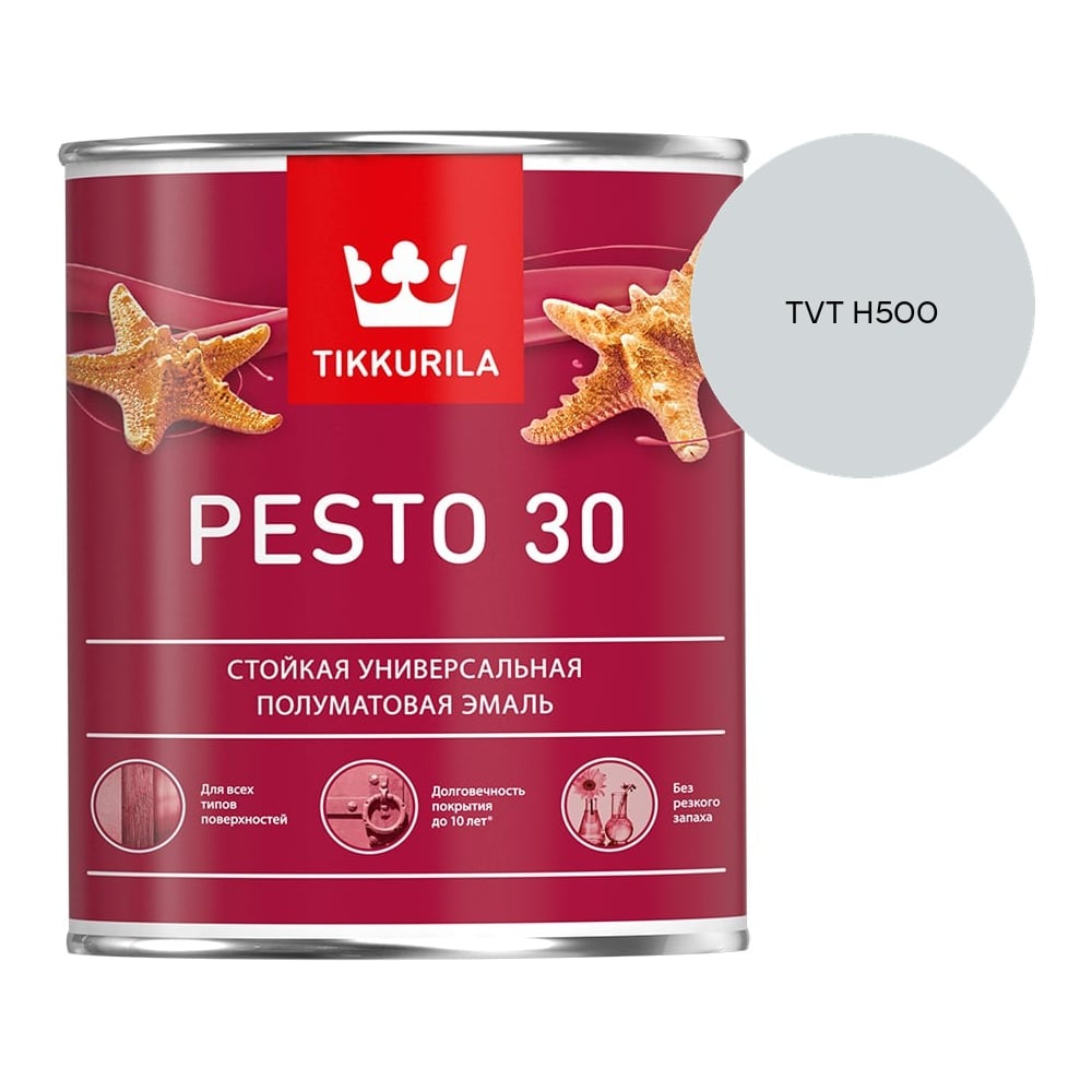 Изображение товара Краска Tikkurila PESTO 30 A полуматовая 0,9л 700001170_TVT H500 Изображение товара Краска Tikkurila PESTO 30 A полуматовая 0,9л 700001170_TVT H500