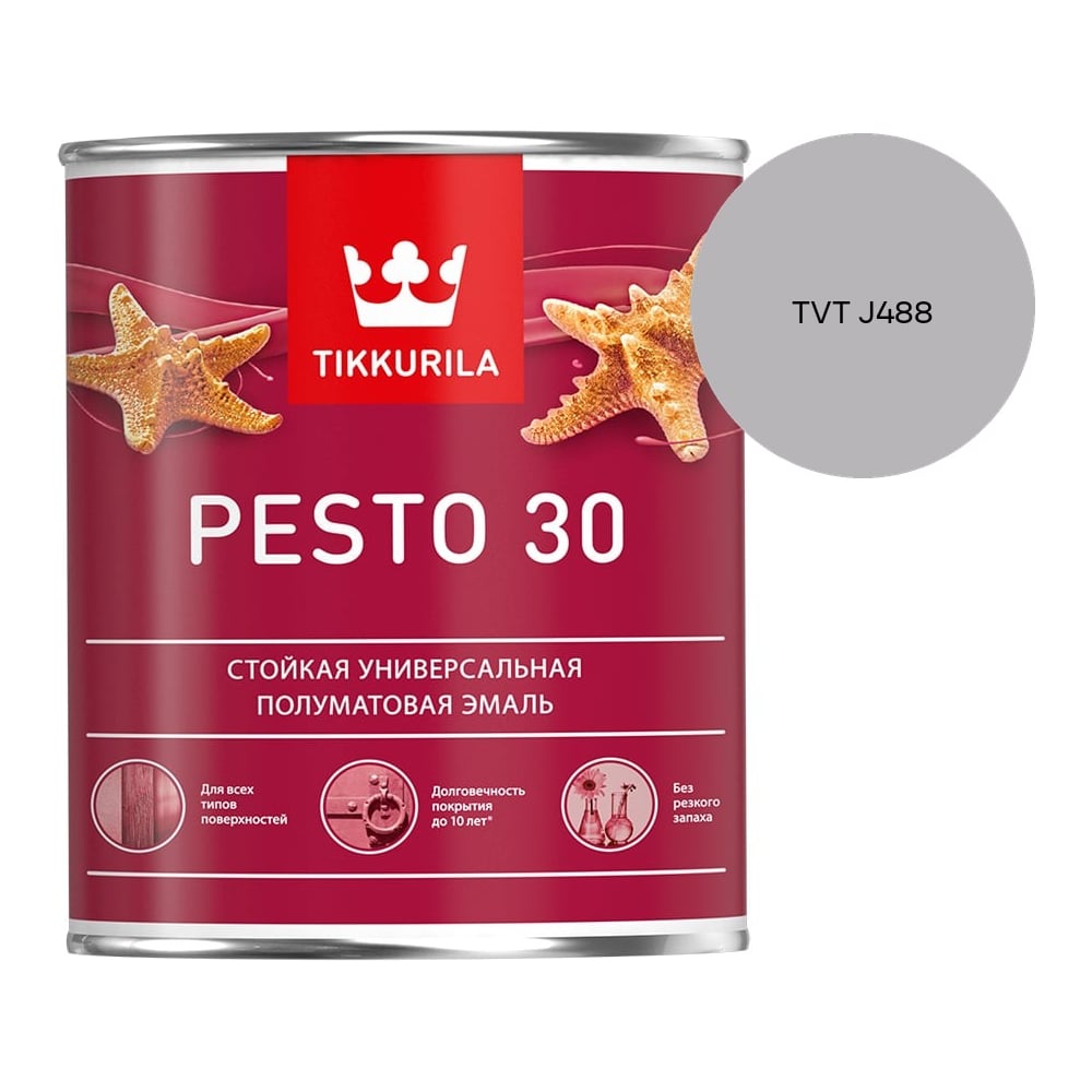 Изображение товара Краска Tikkurila PESTO 30 A полуматовая 0,9л 700001170_TVT J488 Изображение товара Краска Tikkurila PESTO 30 A полуматовая 0,9л 700001170_TVT J488