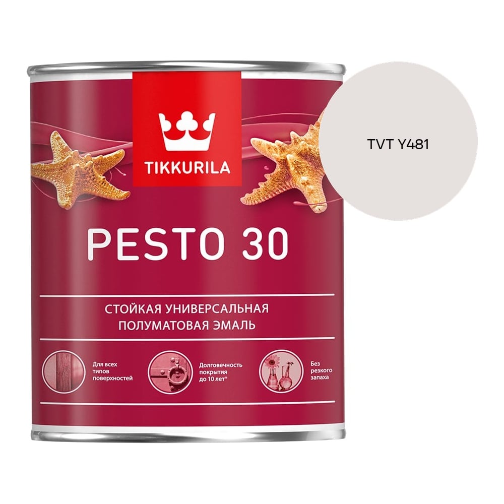 Изображение товара Краска Tikkurila PESTO 30 A полуматовая 0,9л 700001170_TVT Y481 Изображение товара Краска Tikkurila PESTO 30 A полуматовая 0,9л 700001170_TVT Y481