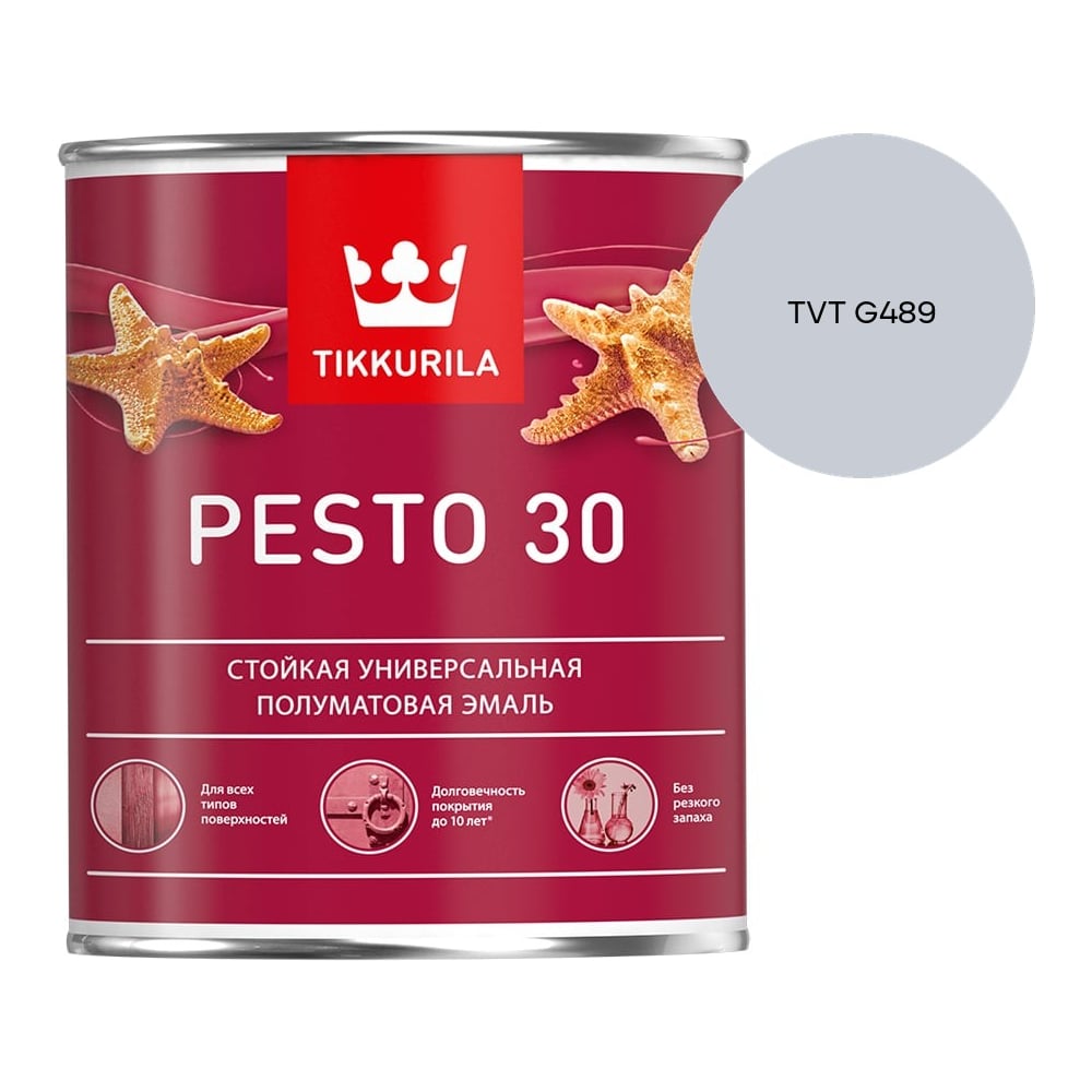 Изображение товара Краска Tikkurila PESTO 30 A полуматовая 0,9л 700001170_TVT G489 Изображение товара Краска Tikkurila PESTO 30 A полуматовая 0,9л 700001170_TVT G489
