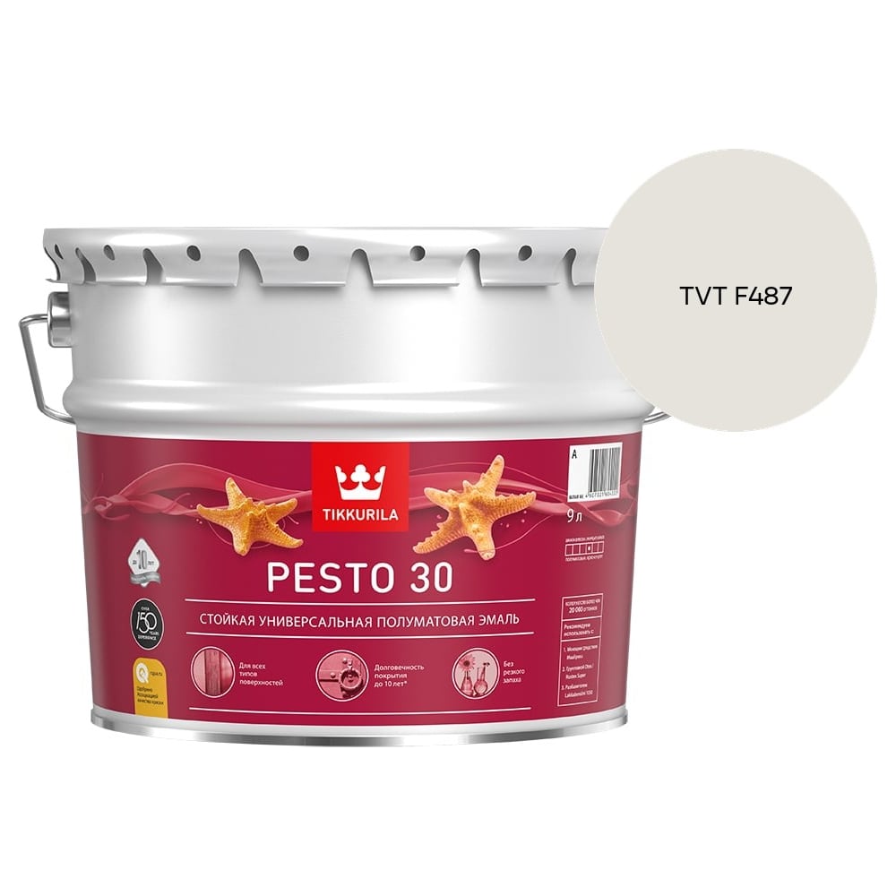 Изображение товара Краска Tikkurila PESTO 30 A полуматовая 9л 700001172_TVT F487