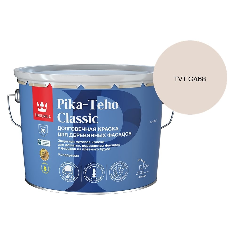 Краска для домов Tikkurila PIKA-TEHO CLASSIC A мат 9л 700014061_TVT G468