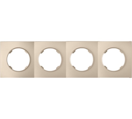 Изображение товара Рамка Bylectrica 4-х местная, серия ПРОВАНС квадрат, ЮЛИГ.735212.502 шампань