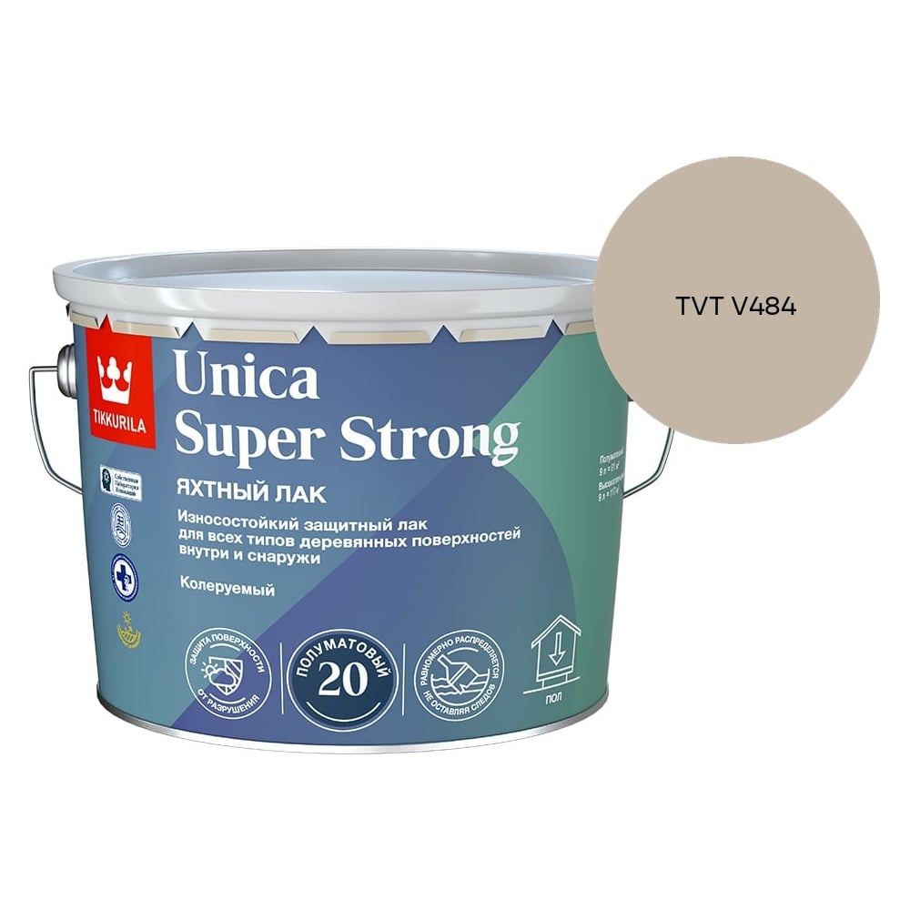 Изображение товара Лак универсальный Tikkurila UNICA SUPER STRONG EP п/мат 9л 700014013_TVT V484