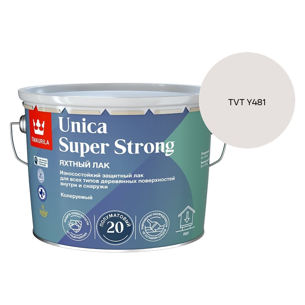 Изображение товара Лак универсальный Tikkurila UNICA SUPER STRONG EP п/мат 9л 700014013_TVT Y481
