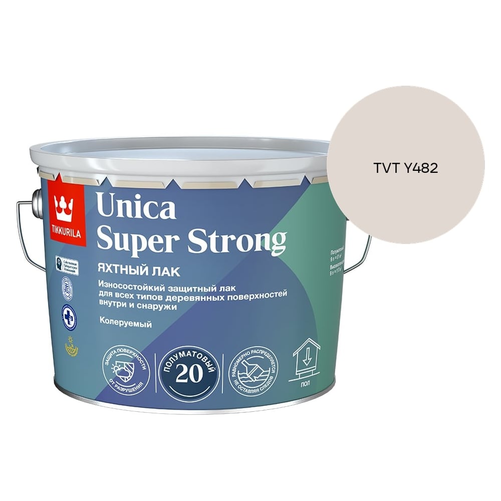 Изображение товара Лак универсальный Tikkurila UNICA SUPER STRONG EP п/мат 9л 700014013_TVT Y482