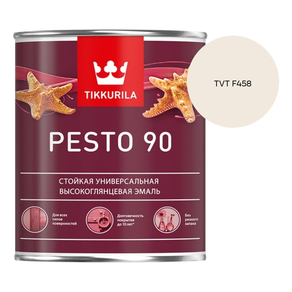 Изображение товара Эмаль Tikkurila PESTO 90 A в/гл 0,9л 700001076_TVT F458 Изображение товара Эмаль Tikkurila PESTO 90 A в/гл 0,9л 700001076_TVT F458
