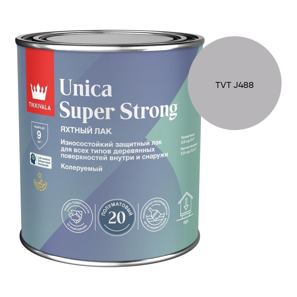 Изображение товара Лак универсальный Tikkurila UNICA SUPER STRONG EP п/мат 0,9л 700014011_TVT J488
