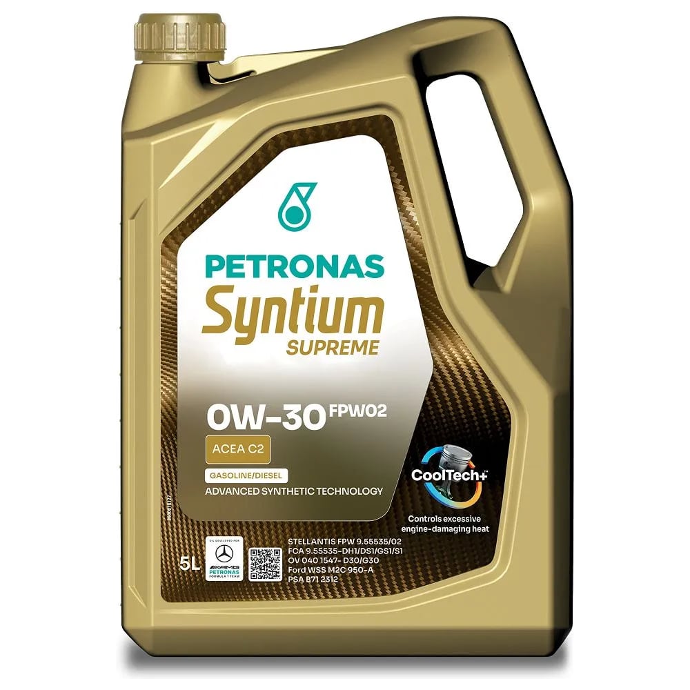 Изображение товара Моторное масло Petronas SYNTIUM SUPREME FPW02 0W-30 синт., 5 л. ACEA C2 FRW9.55535/02, 71231M12EU