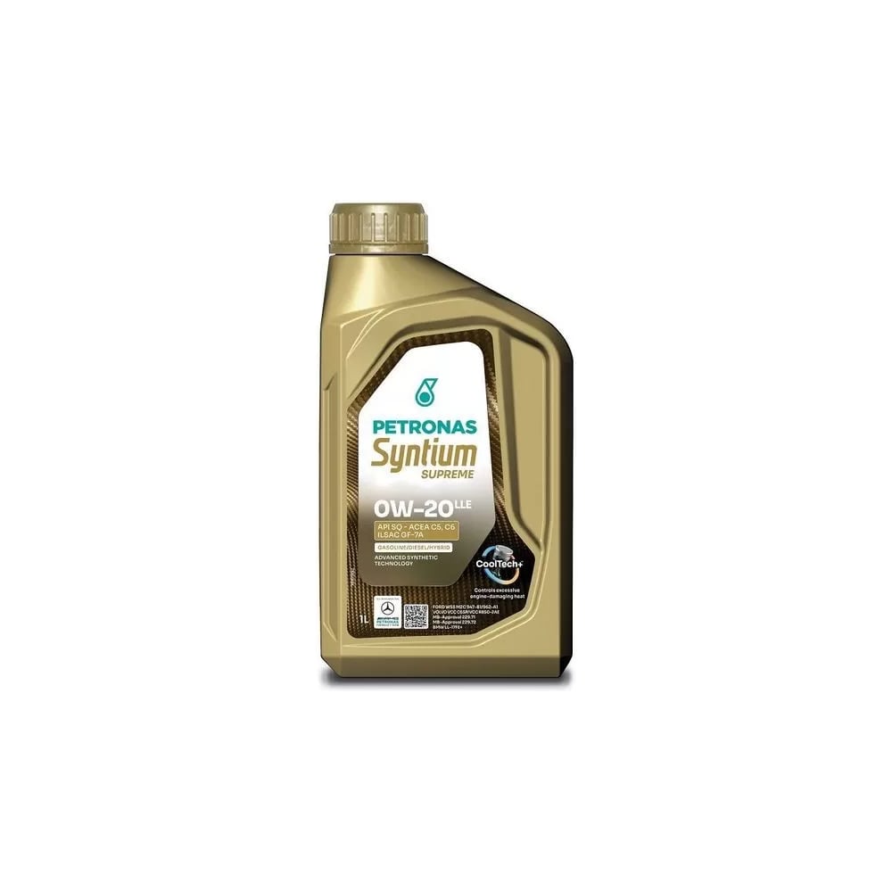 Изображение товара Моторное масло PETRONAS SYNTIUM SUPREME LLE 0W-20, синт., 1 л, API SQ, ILSAC GF-7A , ACEA C5, C6 71224E18EU Изображение товара Моторное масло PETRONAS SYNTIUM SUPREME LLE 0W-20, синт., 1 л, API SQ, ILSAC GF-7A , ACEA C5, C6 71224E18EU