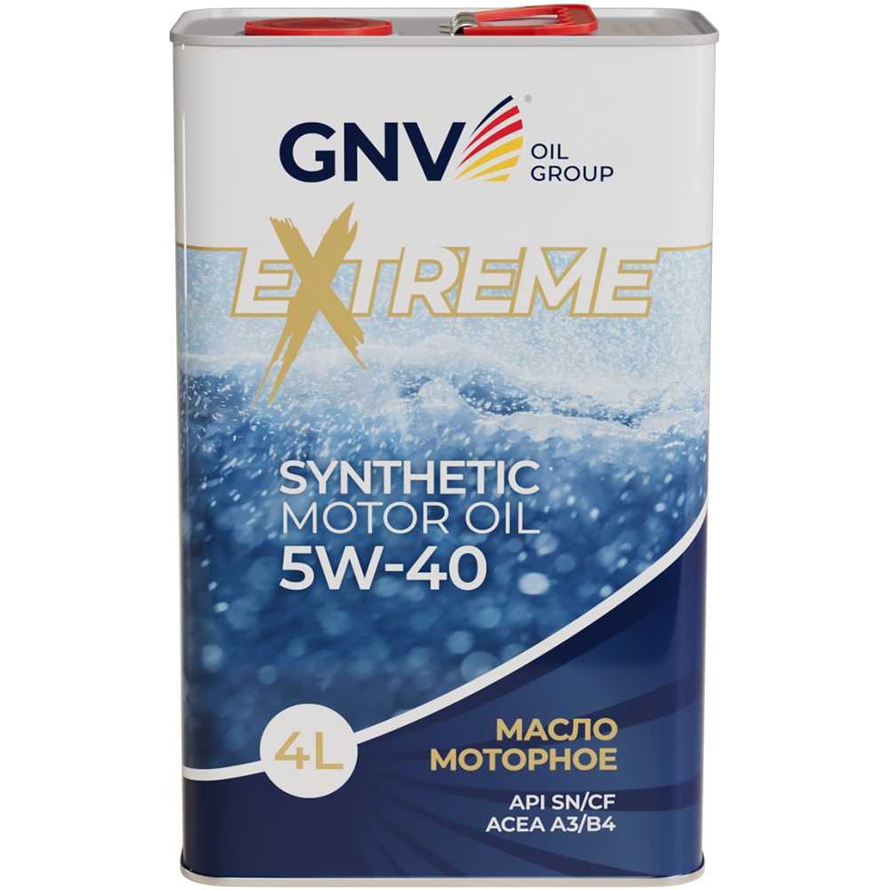 Изображение товара Масло моторное GNV Extreme 5W-40 PAO Synthetic, API SN/CF, ACEA A3/B4, 4 л GE11021922010010540004 Изображение товара Масло моторное GNV Extreme 5W-40 PAO Synthetic, API SN/CF, ACEA A3/B4, 4 л GE11021922010010540004