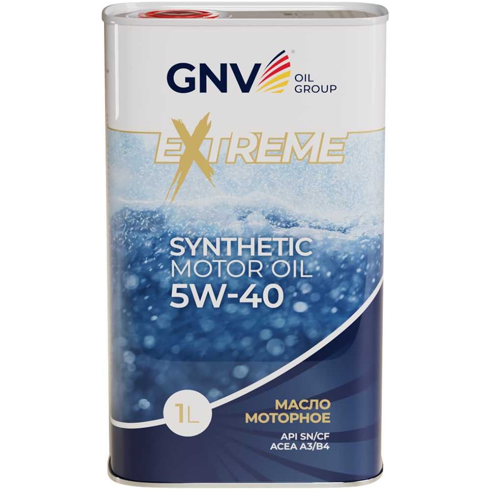 Изображение товара Масло моторное GNV Extreme 5W-40 PAO Synthetic, API SN/CF, ACEA A3/B4, 1 л GE11021922010010540001