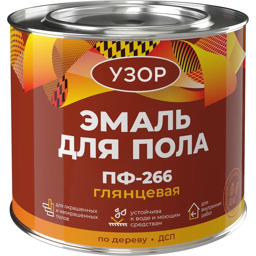 Изображение товара Эмаль для пола для дерева ПФ-266 Сайвер «Узор» цвет: желто-коричневый 1,8 кг 4690681037301 Изображение товара Эмаль для пола для дерева ПФ-266 Сайвер «Узор» цвет: желто-коричневый 1,8 кг 4690681037301