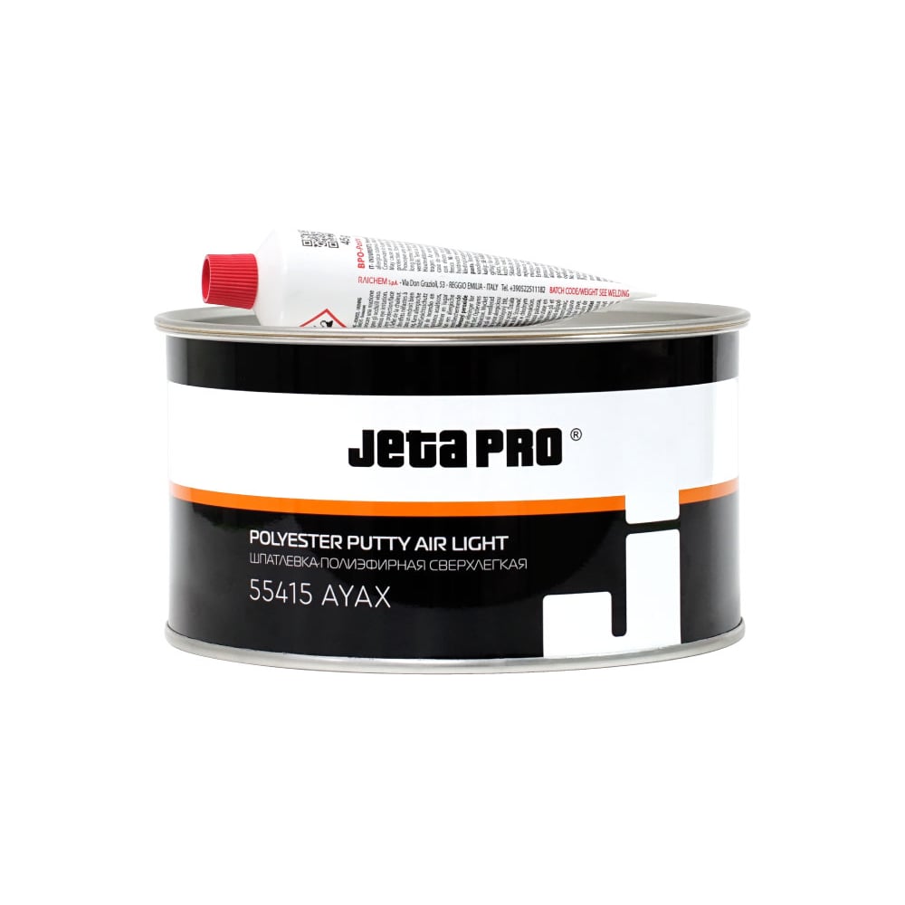 Изображение товара Шпатлевка полиэфирная Jeta PRO AYAX, универсальная, сверхлегкая, 1.0+0.02 (отв.) 55415/1.0 Изображение товара Шпатлевка полиэфирная Jeta PRO AYAX, универсальная, сверхлегкая, 1.0+0.02 (отв.) 55415/1.0