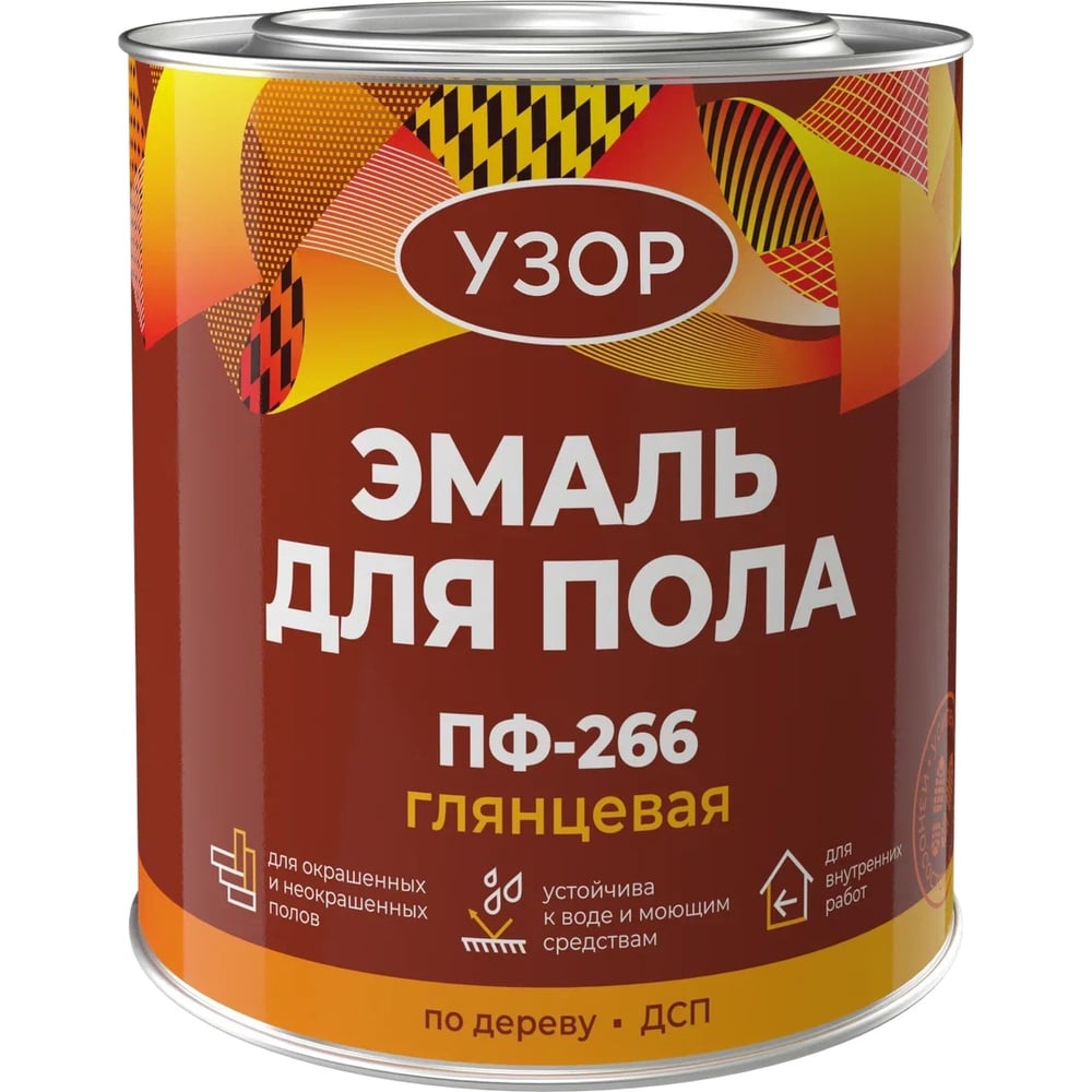 Изображение товара Эмаль для пола для дерева ПФ-266 Сайвер «Узор» цвет: золотисто-коричневый 2,7 кг 4690681037363