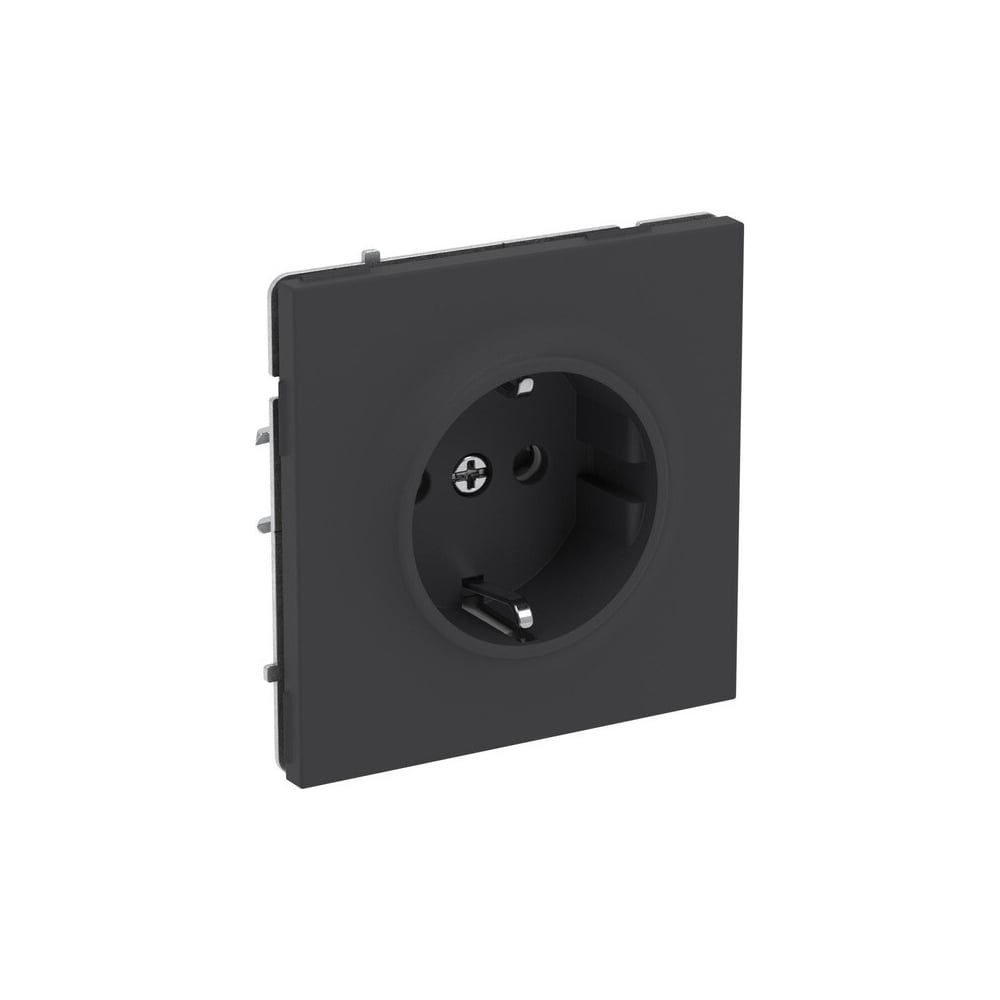 Розетка силовая DKC KANT 2P E, с з/ш, черный уголь, 1 шт 7012033DIY