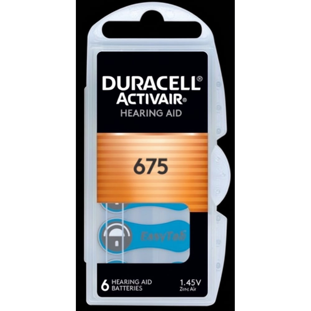 Цинково-воздушные батарейки Duracell Activair 675 BL6 34600777106 RPL00858