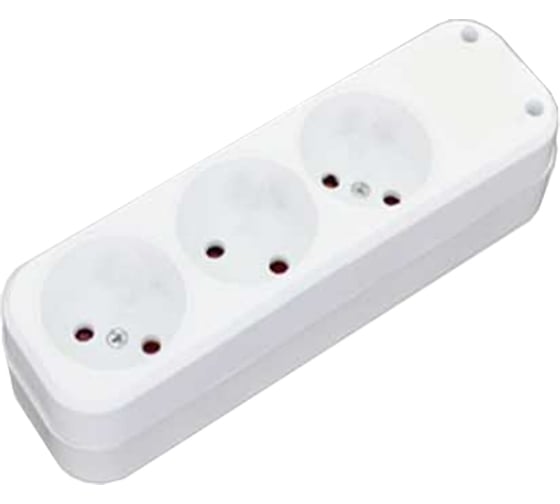 Изображение товара Удлинитель AY-KA 3-местная, без заземления, шторки 2м. кабель 2х0,75 мм 8831002