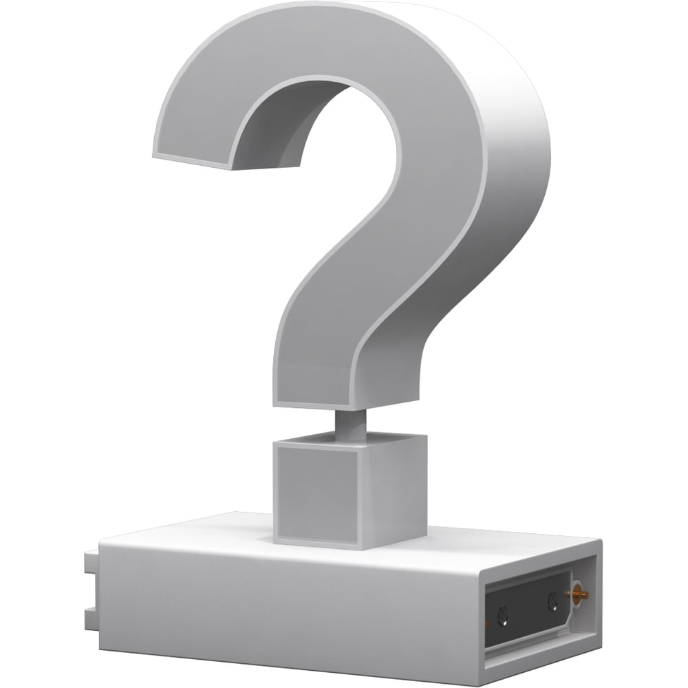 Изображение товара Светодиодный знак вопроса ABCMIX магнитное соединение 100 мм белый