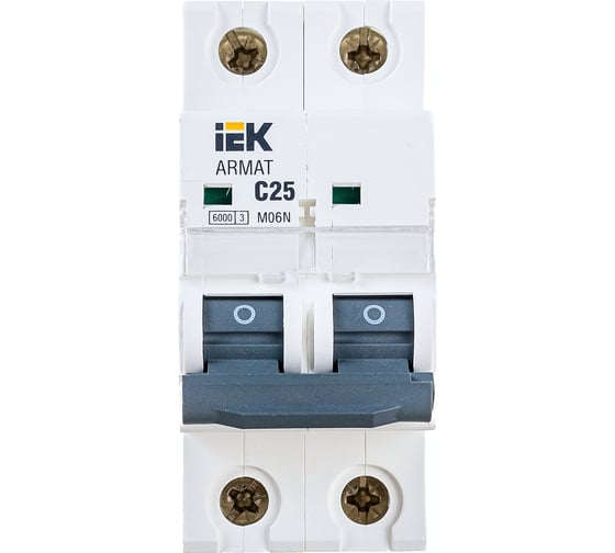 Изображение товара Автоматический выключатель IEK M06N 2P C 25А AR-M06N-2-C025